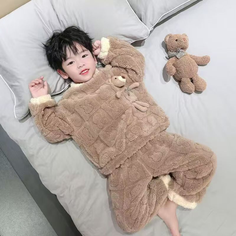 Baby Clothing For Sleep - 2026 Autumn Winter Flange Sleepwear Girls