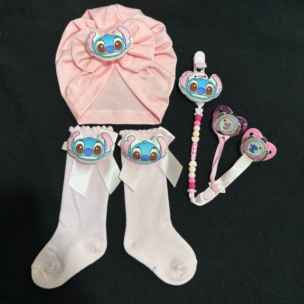Newborn Gift Set - Baby Pacifier Clip Custom Name Engraved