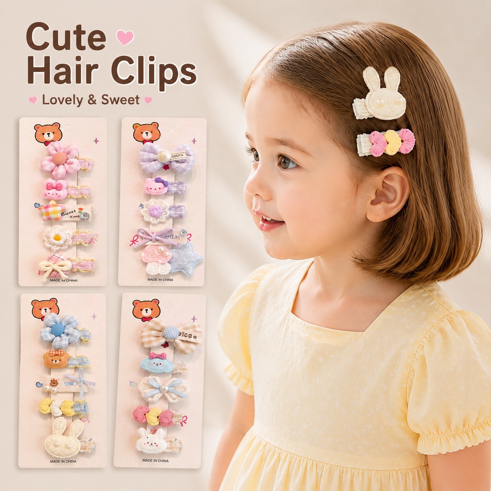 Newborn Gift Set - Cute Baby Hair Clips Set for