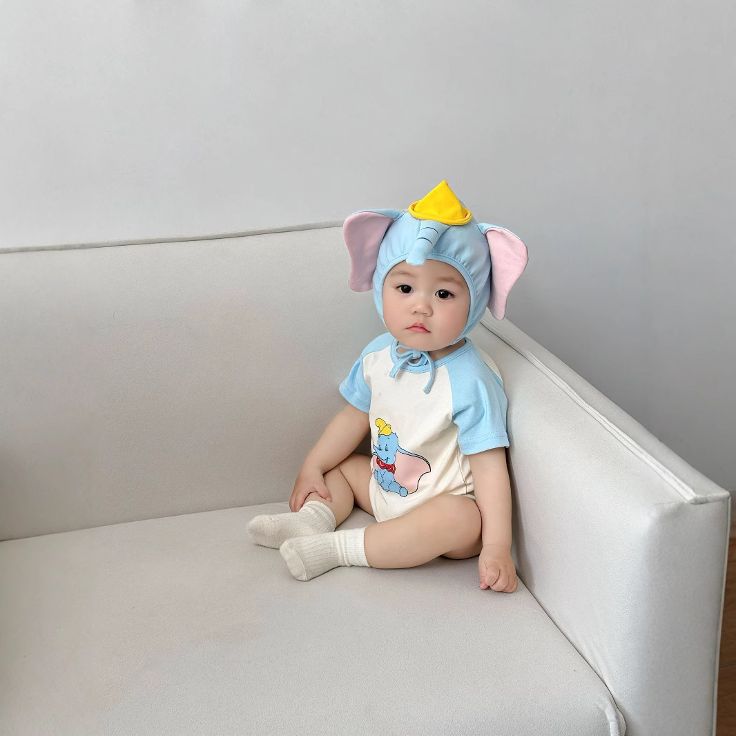 3D Elephant Print Baby Onesie  - đánh giá và giá Baby Clothing Elephant