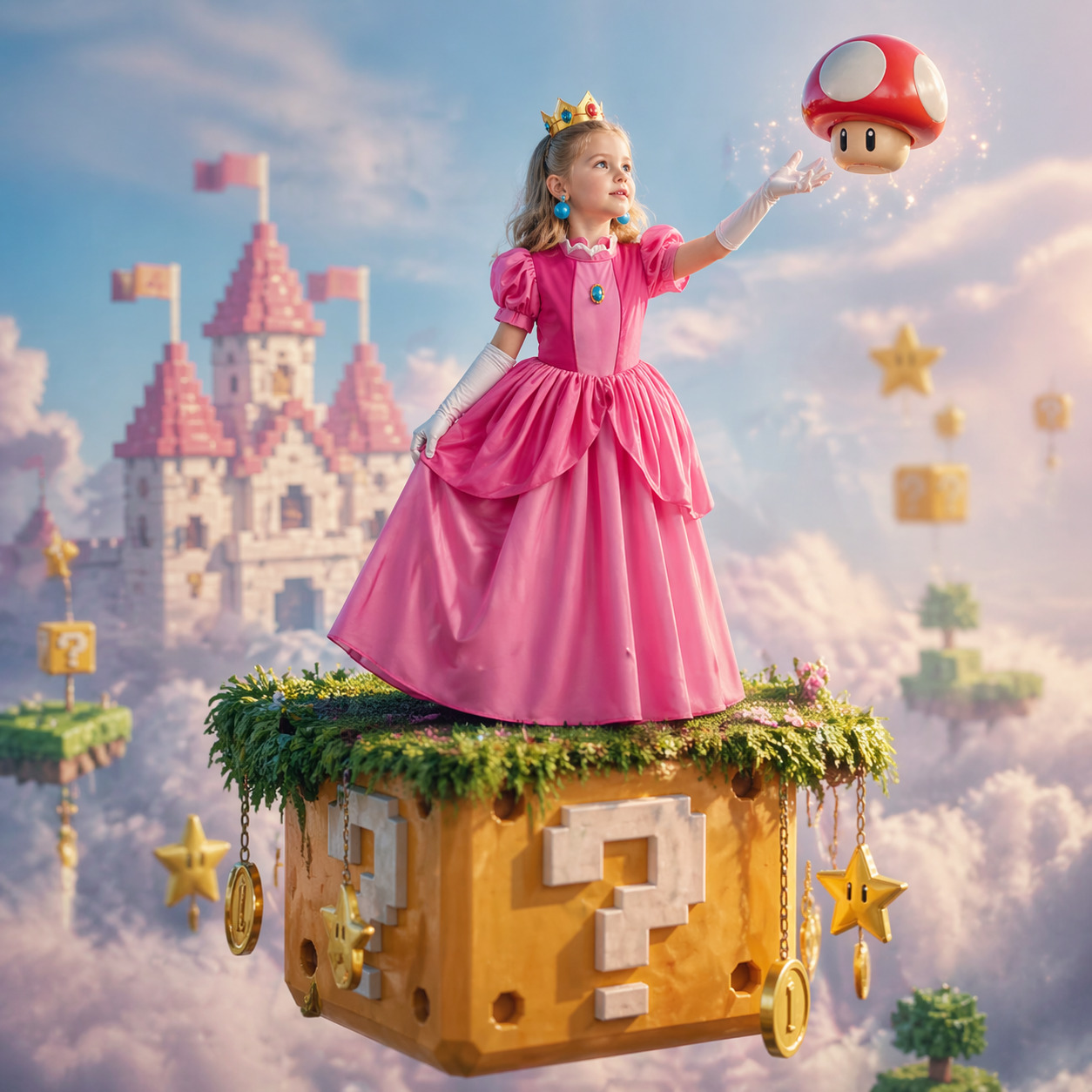Princess Peach Style Dress Up  - đánh giá và giá Baby Clothing Gifts
