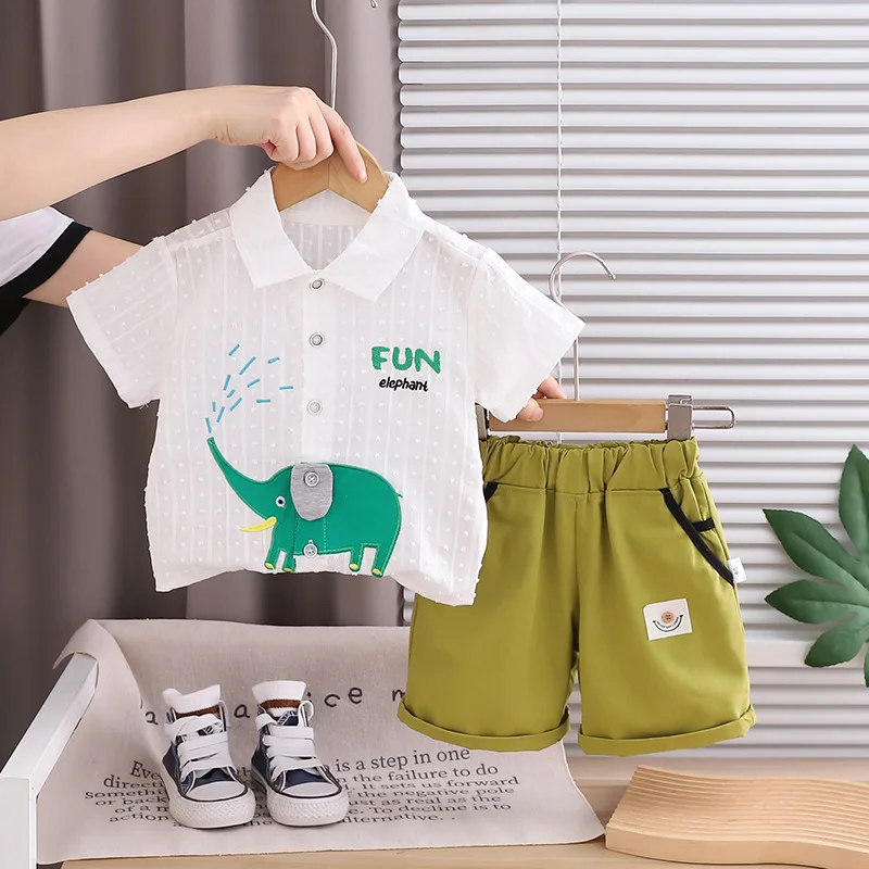 2026 Summer Baby Boys' 2Pcs Ou - đánh giá và giá Baby Clothing Elephant