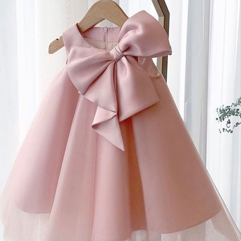 Mùa Hè 2021 Nơ Lớn Đầm Bé Gái  - đánh giá và giá Baby Clothing On Sale