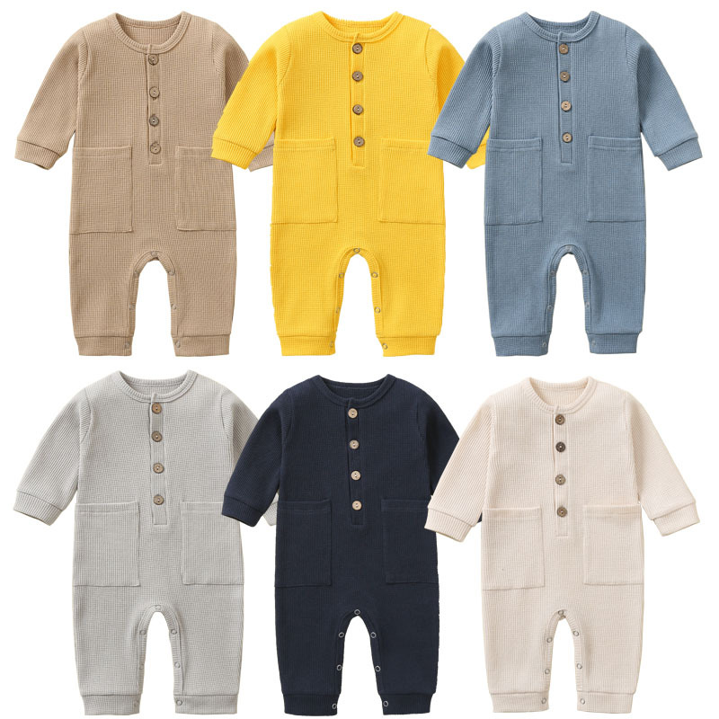 100% Cotton Waffle One-pieces  - đánh giá và giá Baby Clothing Factory Shop