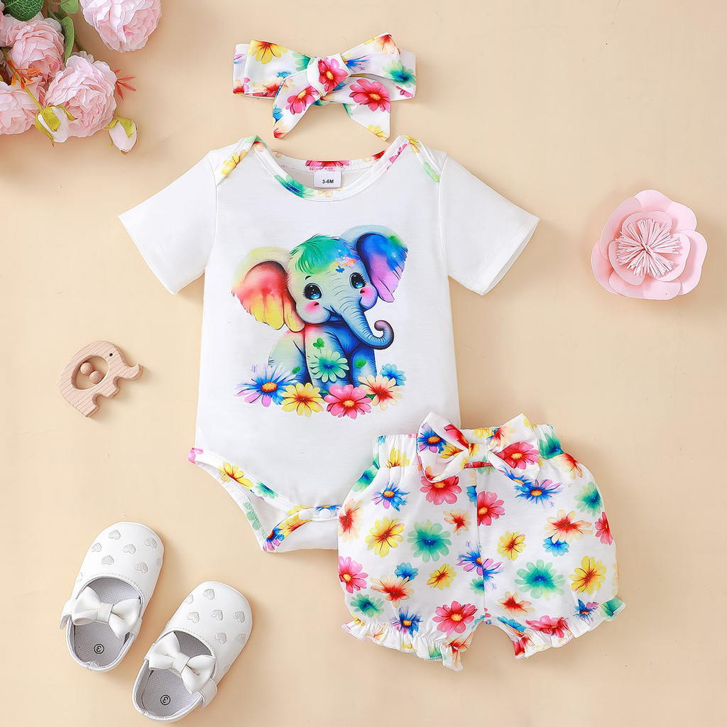 3PCS Newborn Baby Girl Clothin - đánh giá và giá Baby Clothing Elephant